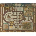thumbnail image 2 of Vintage Maps 31x26 Gold Ornate Wood Framed with Double Matting Museum Art Print Titled - Antique Map of Jerusalem, 2 of 4
