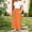 B_Orange, variant on MGDXOX Girls Short Sleeve Solid Color Maxi Dress with Side Pocket and Round Neck Casual Loose Swing Dress for Everyday Wear Green 13 Years