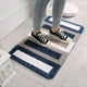 thumbnail image 4 of Xiao Hua Alfombra de baño antideslizante a rayas, de microfibra, absorbente de agua (azul, 40 x 60 cm), 4 of 5