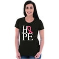 thumbnail image 4 of Hope Pink Ribbon Breast Cancer BCA Womens Slim Fit Graphic Tee Brisco Brands S, 4 of 5
