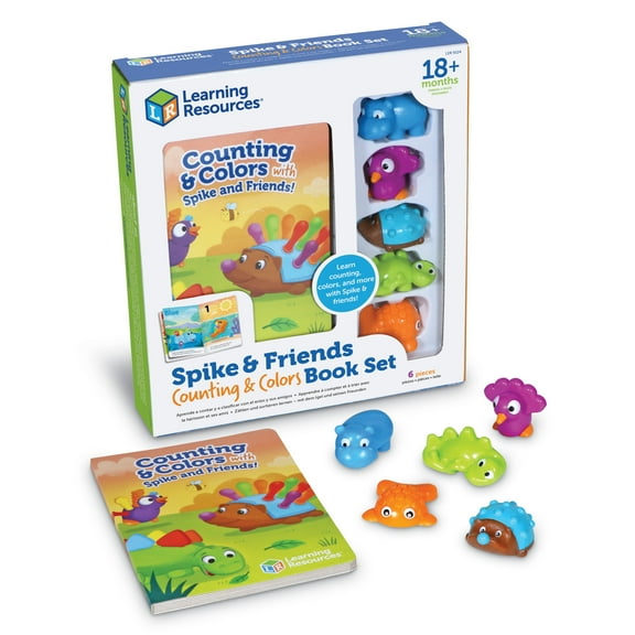 Learning Resources Spike and Friends Counting & Colors Book Set -Toddler Activities, Color Teaching Toys, Age 18 Months