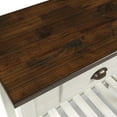 thumbnail image 3 of Wood Hall Table Console 2 Drawers Harvest White Distressed | Furniture Dash, 3 of 6