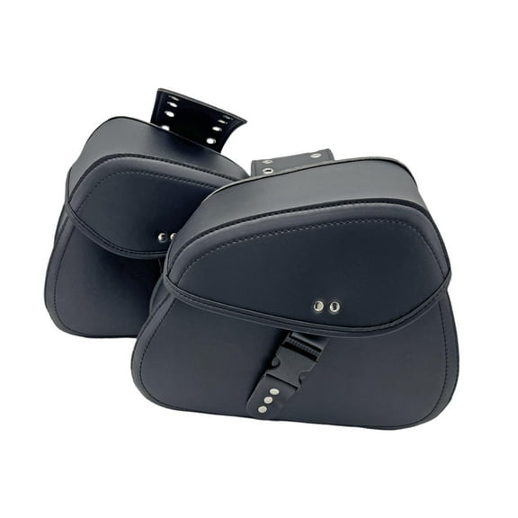 Nishiyuenyi 2 Pieces Generic Motorcycle Saddlebag Black Easy Installation Motorcycle Luggage