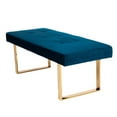 thumbnail image 4 of Chic Home BH18-14NY-N1-US Scott Velvet Modern Contemporary Tufted Seating Square Leg Bench, Navy Blue, 4 of 5