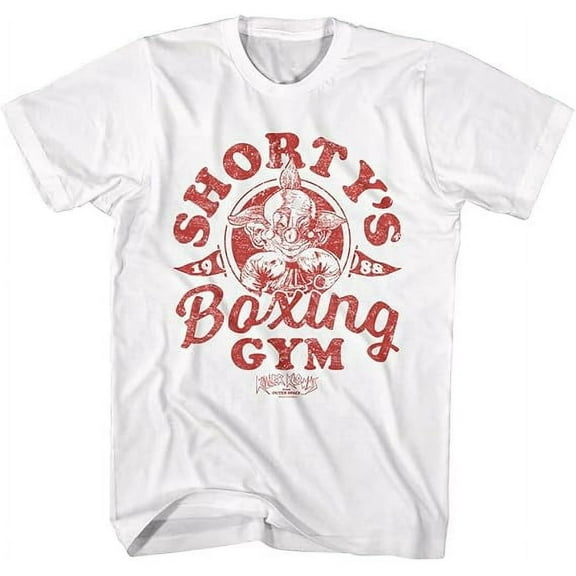 100% cotton tshirts men tee Killer Klowns from Outer Space Movie Shorty's Boxing Gym Adult Short Sleeve T Shirts Vintage Style Tees