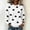A904 White, variant on St. Patrick's Day Sweatshirt for Women Textured Quilted Fabric Clover Print Crewneck Long Sleeve Pullover Loose Fit Festive Clothes