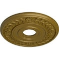 thumbnail image 3 of Ekena Millwork 16 1/4"OD x 3 5/8"ID x 1"P Wreath Ceiling Medallion (Fits Canopies up to 5 1/2"), Hand-Painted Gold, 3 of 6