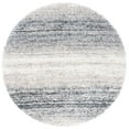 thumbnail image 5 of SAFAVIEH Fontana Daquan Striped Shag Area Rug, Ivory/Grey, 4' x 6', 5 of 10