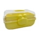 thumbnail image 5 of Organizador de accesorios para el cabello, caja organizadora de joyas con asa, multiusos para manualidades. Amarillo, 5 of 8