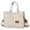 White, variant on Canvas Bags For Women Solid Color Large Capacity Exterior Pockets Ladies Bag Handbag Organizers for Closets