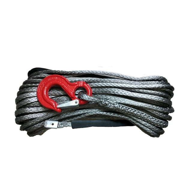 5/16" X 100' Synthetic Winch Line Cable Rope,13400Lbs Synthetic Winch Rope Line Cable With Sheath And Hook For 4WD/ATV/UTV/OFF-ROAD ,Easy to Carry