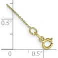 thumbnail image 2 of Solid 10k Yellow Gold 0.8mm Diamond Cut Round Open Link Cable Chain Anklet - 10", 2 of 4