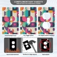 thumbnail image 3 of Yayeee Blank Wall Plate Cover 1-Gang 4.5"x2.7" Home Unused Decorative Outlet, Pink Geometric, 3 of 7
