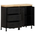 thumbnail image 5 of vidaXL Sideboard with 3 Drawers and 2 Doors Rough Mango Wood 1 Shelf, 5 of 5