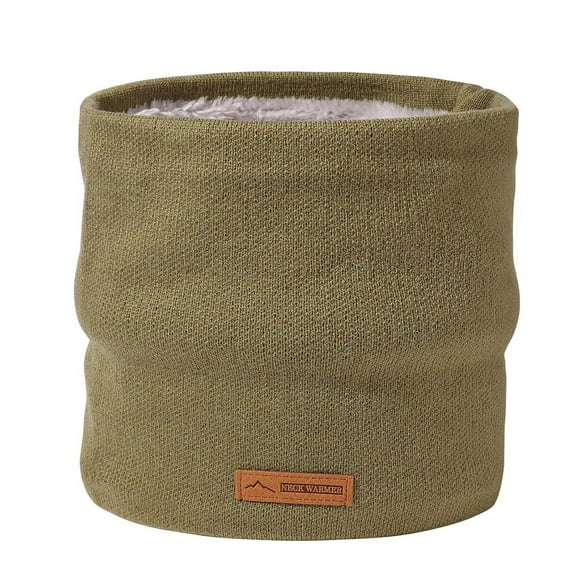 ZQUUVOU Winter Neck Gaiter for Men Women Thermal Fleece Neck Warmer Double Layer Windproof Ski Mask Scarf for Sports Outdoor Olive Green
