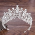 thumbnail image 1 of maskred Shining Wedding Tiaras Wide Application And Beautiful Creating Memorable Moments silver 1Set, 1 of 6