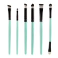 thumbnail image 4 of Pinceles de maquillaje de ojos Zulema suave 6 piezas Verde negro, 4 of 5