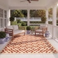 thumbnail image 3 of Safavieh Courtyard Alvin Geometric Indoor/Outdoor Area Rug, Red/Bone, 5'3" x 5'3" Square, 3 of 8