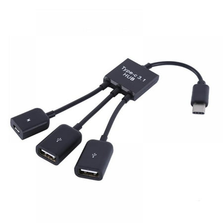 USB C Male to 3 USB Female Cable Adapter ,Thunderbolt 3 to 3 Type A 2.0 Port Splitter Dongle Cord Converter Connector Multiple Multi Hub for MacBook,iPad Pro Air,Microsoft Surface Go,PC,Laptop