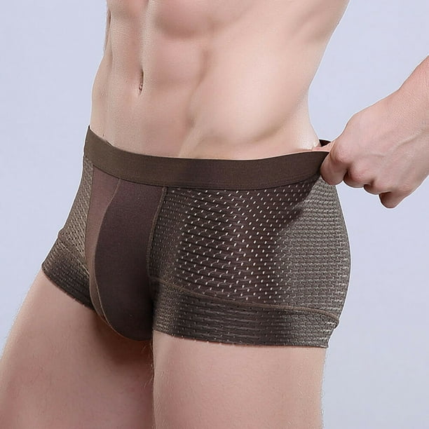 Ruewey Mens See Through Underwear Mesh Pants Transparent Boxer Underpant Walmart Com Walmart Com