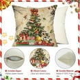 thumbnail image 6 of Christmas Pillow Covers 18x18 inch Set of 4 Christmas Tree Gift Ball Decorative Vintage Throw Pillow Covers Winter Retro Christmas Decoration for Home Couch SDJY-011A18, 6 of 6