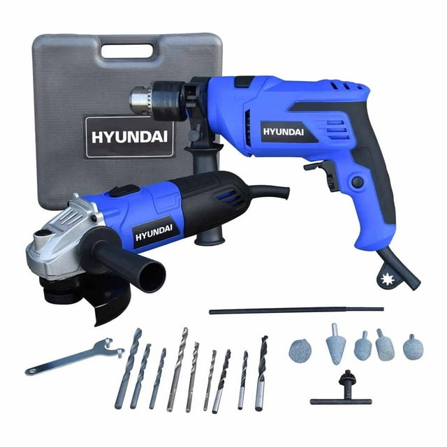 Kit Taladro Rotomartillo 1/2In + Mini Esmeriladora Hyundai HYK5000