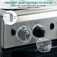 thumbnail image 2 of Stove Knob Covers for Child Safety 5pcs Design and Upgraded Universal Size Gas Knob Covers Clear View Childproof Oven Knob Covers for Kids, Babies, 2 of 7