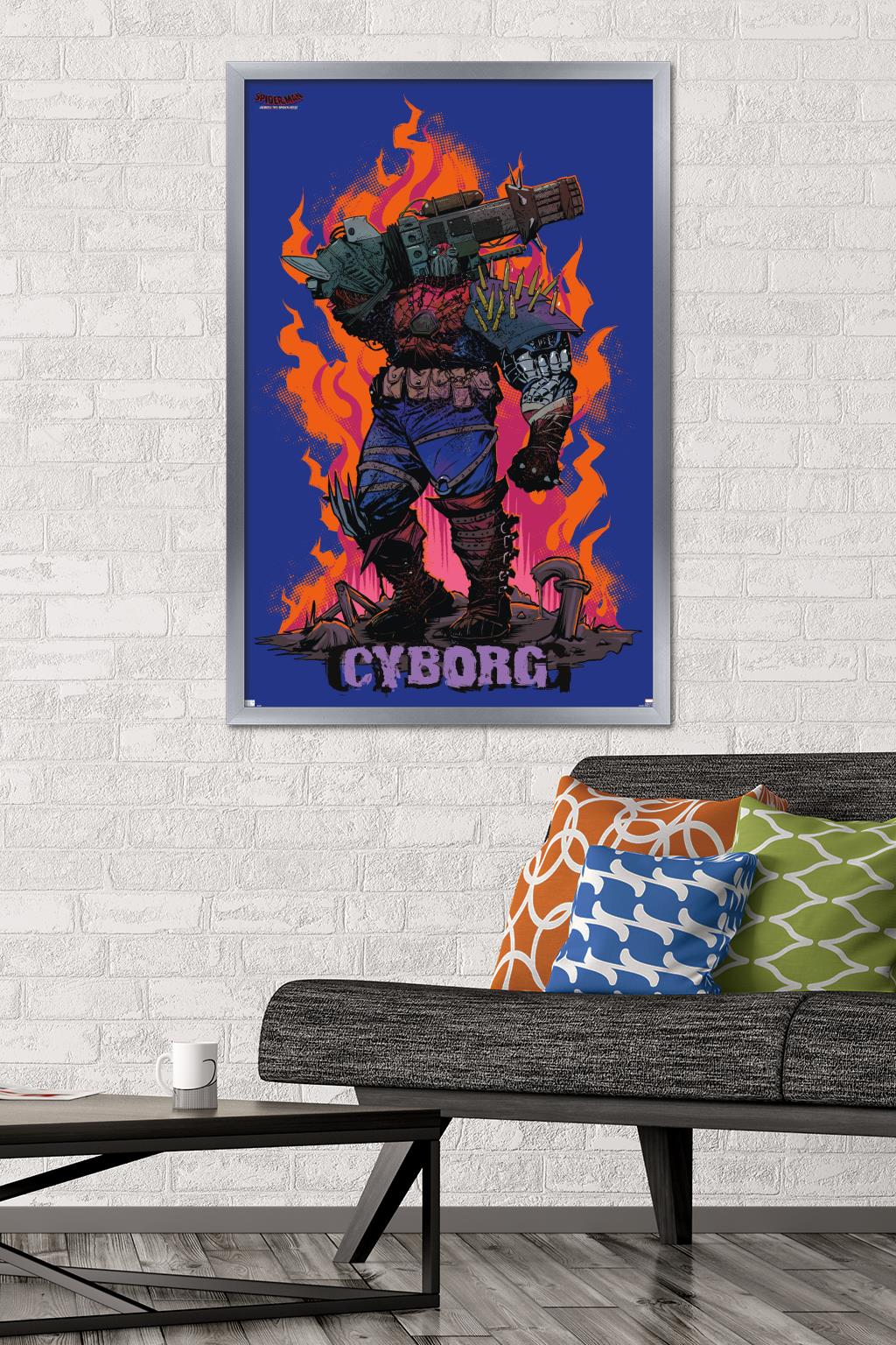 Marvel Spider-Man: Across The Spider-Verse - Cyborg Spider-Woman Wall Poster, 22.375" x 34" Framed