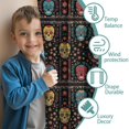 thumbnail image 3 of Blackout Kids Curtains,Colorful Skull Flower Pattern Childrens Insulated Curtains Set Of 2,Bedroom Essentials,Toddler Room Decor 42"x63", 3 of 5