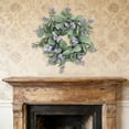 thumbnail image 7 of Bcylexb 13 Inch Artificial Green Wreaths for Front Door, Realistic Fake Eucalyptus Wreath Greenery Wreath with Flowers for All Seasons Home Wall Window Decorations, 7 of 7