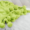 thumbnail image 4 of Home Soft Things Pompom Throw - Oasis Green - 50" x 60", 4 of 6