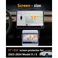 thumbnail image 2 of Screen Protector For Tesla Model X/Model S 2023-2025,17" Infotainment Screen & 9.4" Rear Screen Tempered Glass Film For Model S X 2025 2024 2023 Accessories, 2 of 9