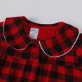 thumbnail image 3 of Odeerbi Kids Girls Christmas Plaid Dress Peter Pan Collar Long Sleeve Cotton Nightdress Fall Winter Tiered Nightgown New Lattice Sleeping Skirt Red, 3 of 8