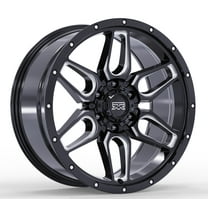18x9 Mudder Trucker MT317 Barrier Black Milled 6x139.7 6x5.5 ET12 Wheel