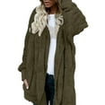 thumbnail image 2 of Winter Women Hooded Coat Long Sleeve Faux Fur Jacket for Daily Wear, 2 of 8