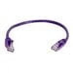 C2G 6in Cat6 Snagless Unshielded (UTP) Ethernet Network Patch Cable - Purple - patch cable - 6 in - purple