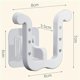 thumbnail image 5 of 4PCS Wall Mounted Shoe Rack, Slipper Holder Slippers Organizer Self Adhesive Shoe Rack for Door Clos, 5 of 5