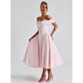 thumbnail image 5 of Women'S Off the Shoulder Cocktail Maxi Dress Sleeveless Casual A Line Elegant Flowy Formal Dresses Pink S, 5 of 9