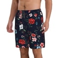 thumbnail image 2 of Naloa Vintage Rose Men's Beach Shorts, Surfing shorts, Swim trunks, Quick Dry Swim Trunks for Surfing Beach Fun - 3X-Large, 2 of 9