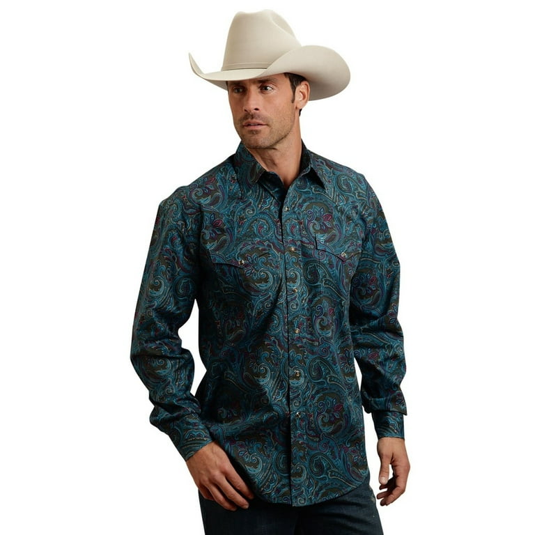 Mens paisley hotsell western shirts