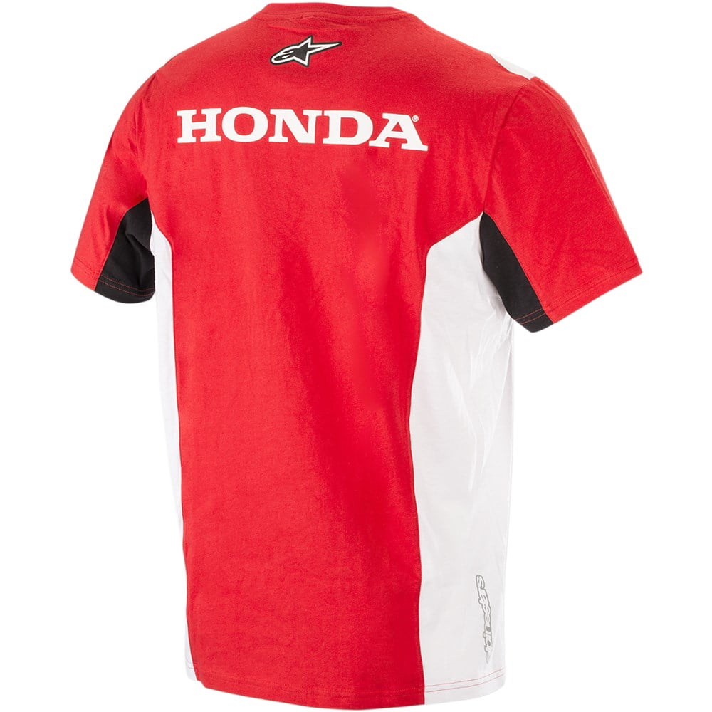 Official Honda t shirt Alpinestars HONDA T-SHIRT Red casual T-shirt Mens 