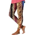 thumbnail image 3 of QATAINLAV Mardi Gras Leggings for Women Carnival Outfits Gym Casual High Waist Yoga Pants Trendy Funny Mask Graphic Stretchy Tights Multicolor M, 3 of 4