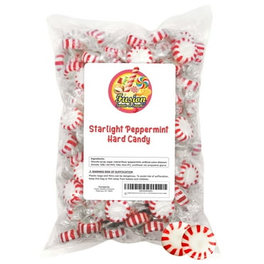 Starlight Peppermint Hard Candy - Bulk 2 Pounds Individually Wrapped Peppermints, Starlights Mints - Refreshing Peppermint Candies - Approx 170 Count
