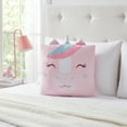 thumbnail image 2 of Your Zone Unicorn Snuggly Pillow, 18" x 18", Multicolor, Decorative, 2 of 5