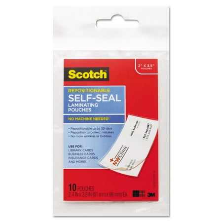 pouches self laminating scotch repositionable seal pack