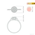 thumbnail image 4 of ANGARA Natural Composite Diamond Halo Engagement Ring in 14K White Gold for Women (Size-2.45mm| Color-H| Clarity-SI2) | April Birthstone, Anniversary, Jewelry Gift for Women | Natural Diamond Ring, 4 of 8