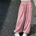 thumbnail image 6 of yillto Girls Pant Summer Causal Straight Leg Loose Lightweight Elastic Waist Lounge Pants with Pockets, 6 of 7