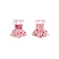 thumbnail image 2 of BemeyourBBs Toddler Baby Girls 4th of July Outfit Newborn Baby Girl Patriot Independence Day Romper Dress Summer Clothes USA Flag Embroidery Sleeveless Tie-up Smocked Dress Jumpsuit Bodysuit Playsuit, 2 of 9