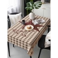 thumbnail image 6 of Texas Star Vintage Table Cloth, Waterproof Tablecloth for Rectangle Tables, Brown Checkered Berry Farmhouse Reusable Washable Fabric Table Cover for Restaurant Kitchen Dining Tables 60"x120", 6 of 9
