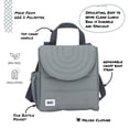thumbnail image 4 of BUILT Insulated Reusable Polyester Kids Lunch Box Puffer Bag with Side Pocket, Grey, 4 of 8